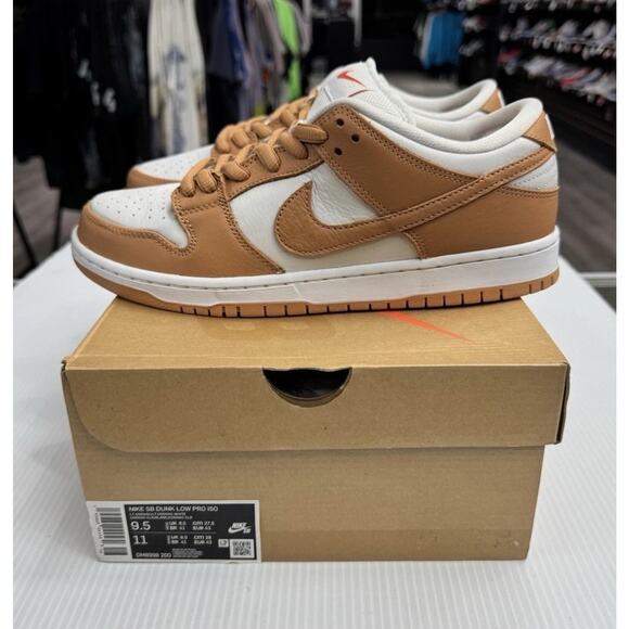 Size 9.5 - Nike SB Dunk Low Pro ISO Light Cognac/White DM8998-200 2022 main image 6
